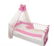 Luxusný set mantinel + obliečky + nebesá kolekcia Simple 135x100 - ružový